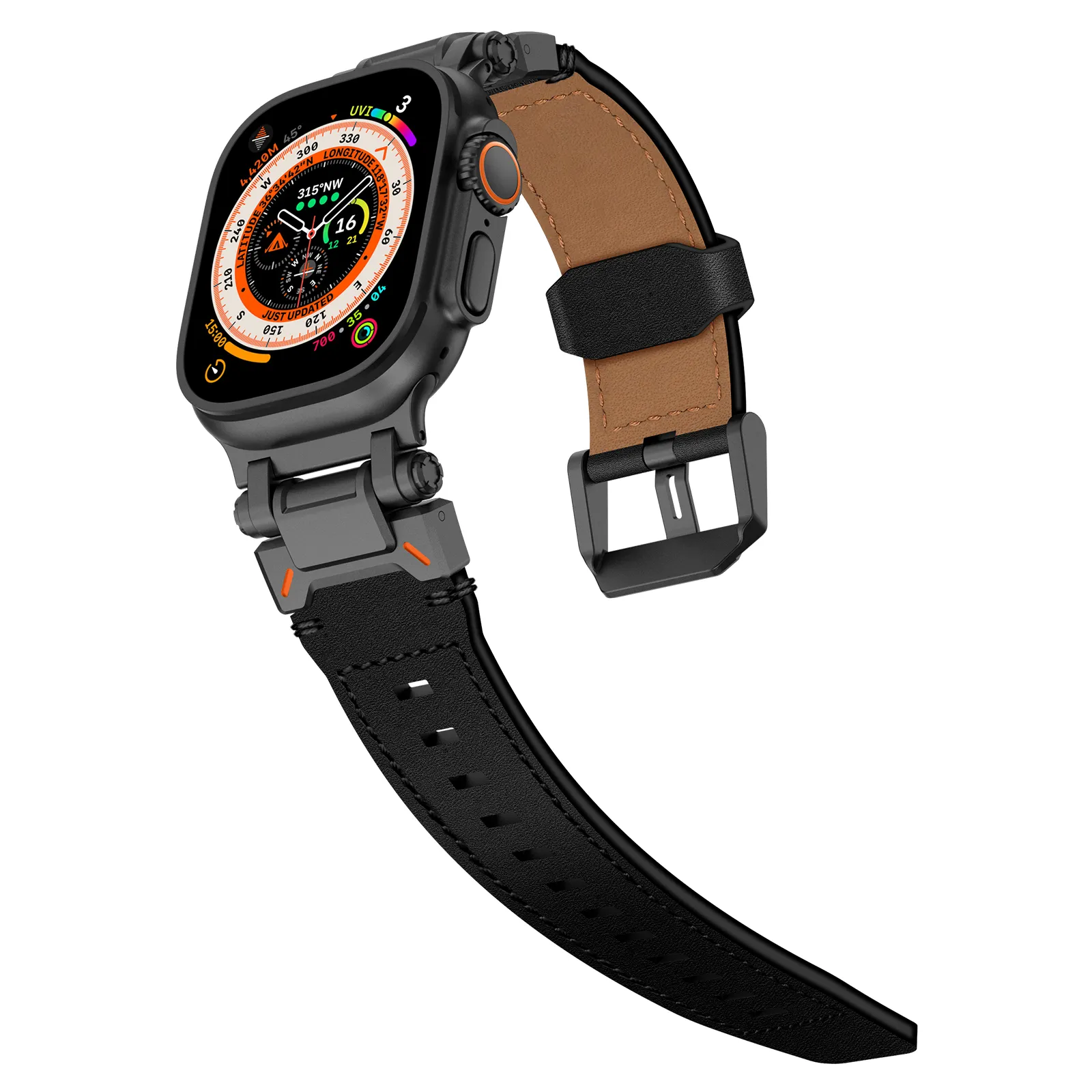 Hi-Shield Watch Strap/Leather01 / Light ສຳລັບ Apple Watch 44-45-46