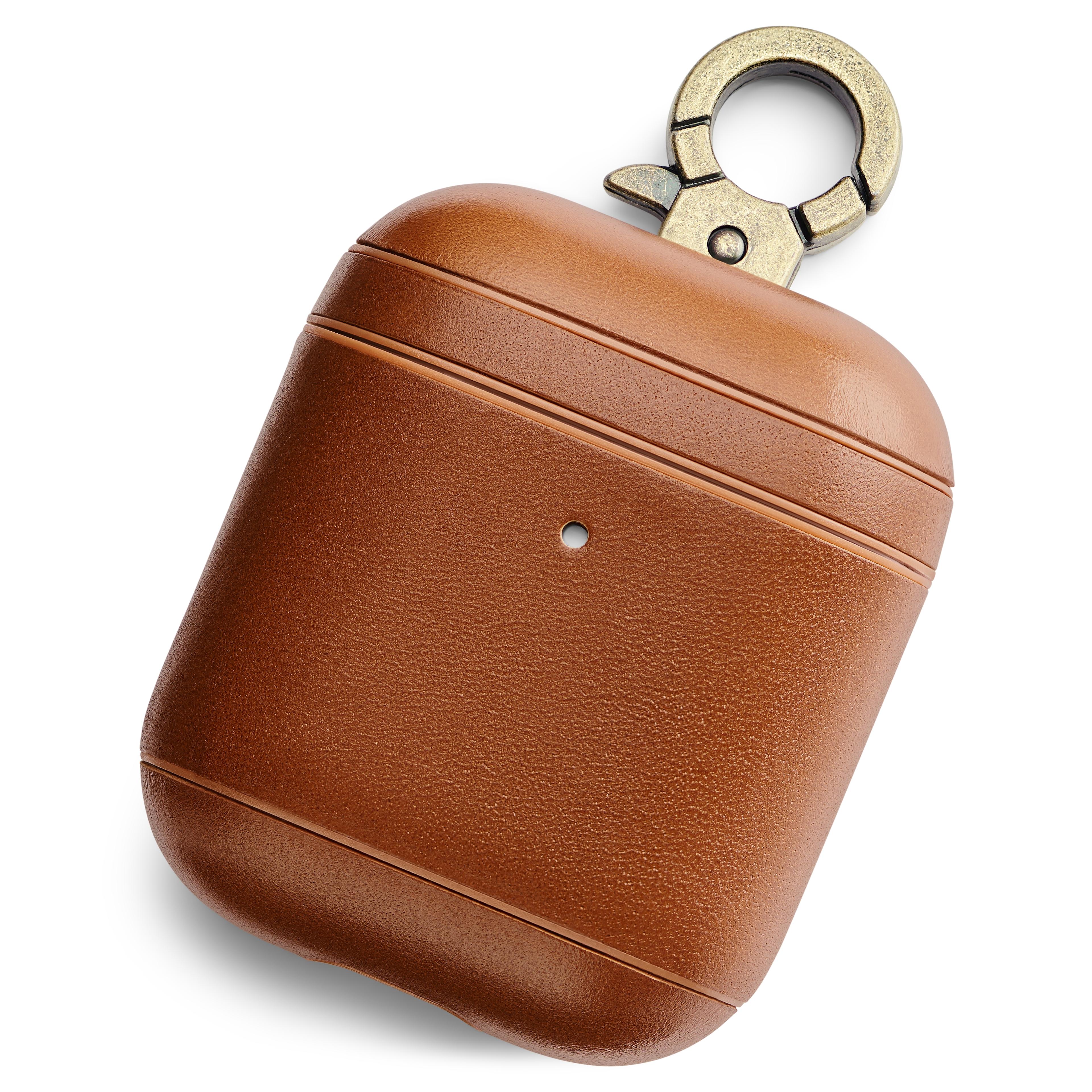 Hi-Shield Leather Case for AirPods 4 Brown