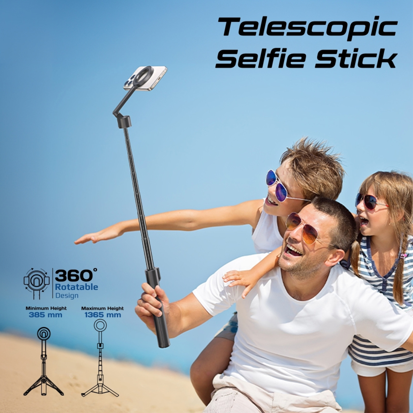 WHY MagStick Mini Magnetic Selfie Stick MB-501