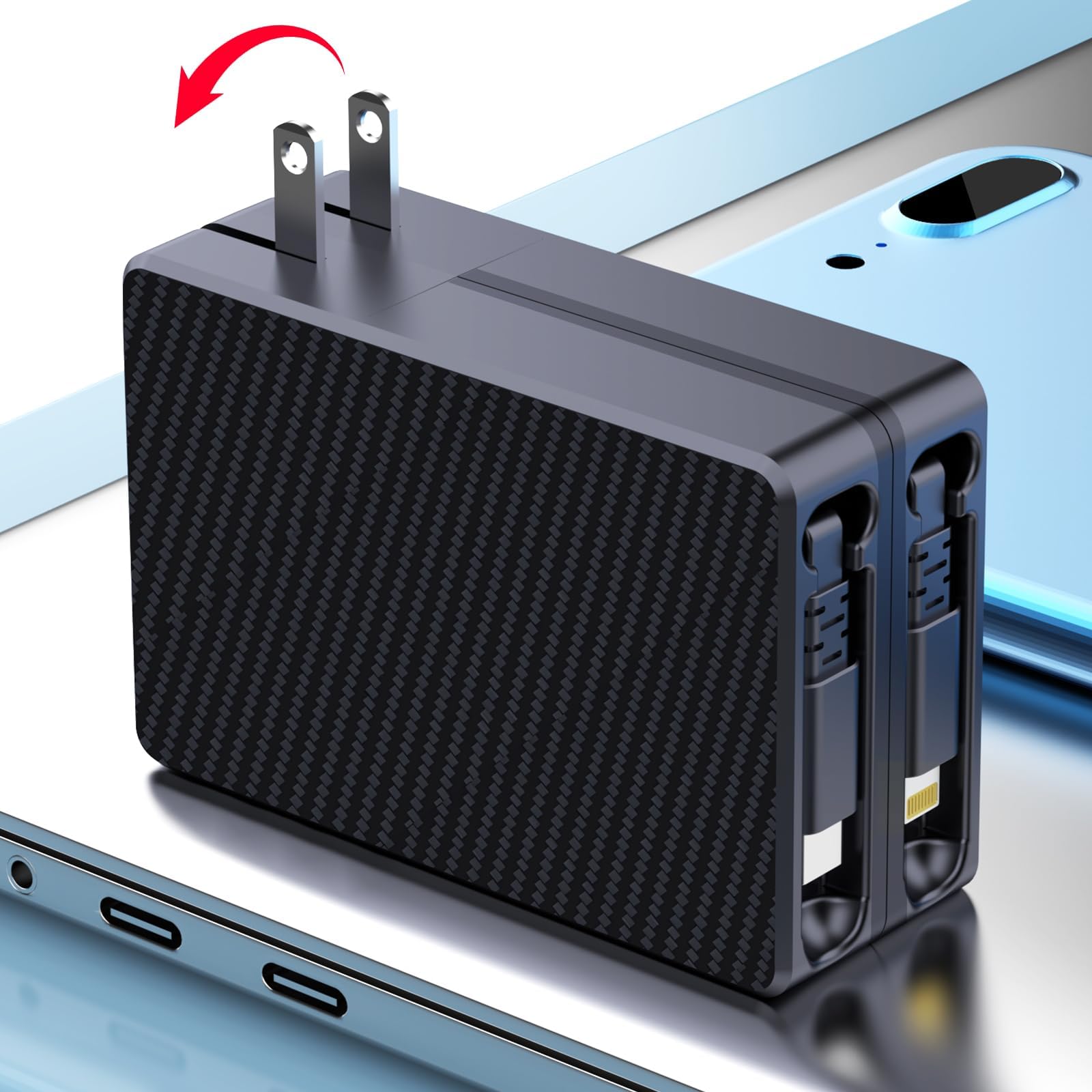WHY SQUARE 35W Fast Charge/Wall Charger with 2 ports Type-C USB WC-3452