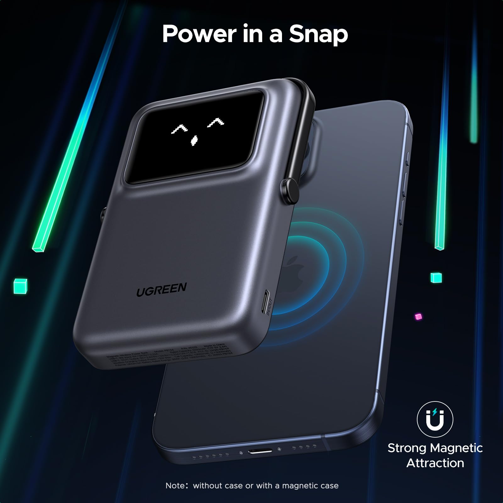 UGREEN MagFlow 10000mAh Magnetic Wireless Power Bank 30W PB773-MN-10K