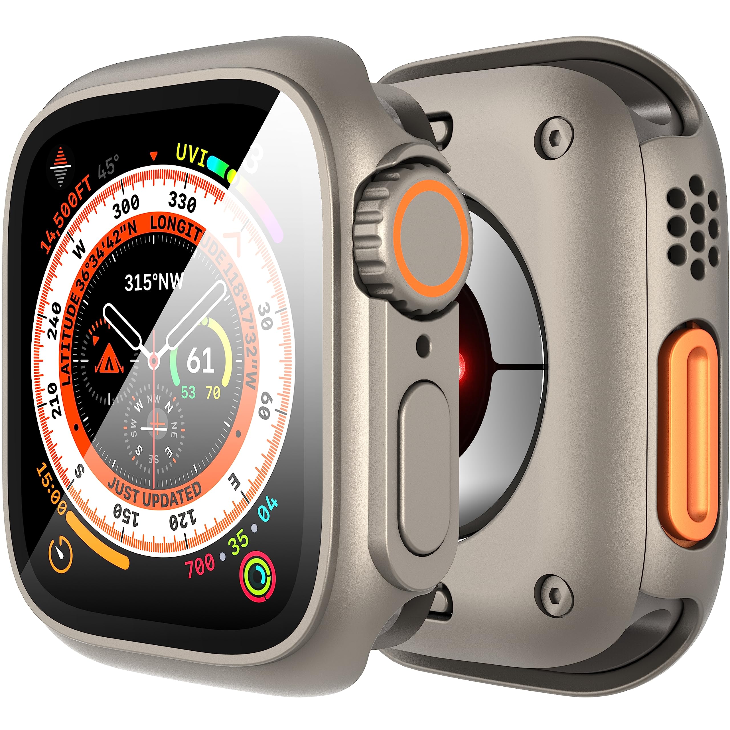 Focus ເຄສກັນຮອຍ Shield Casing 9H Harness ສຳລັບ Apple Watch SE3 40mm