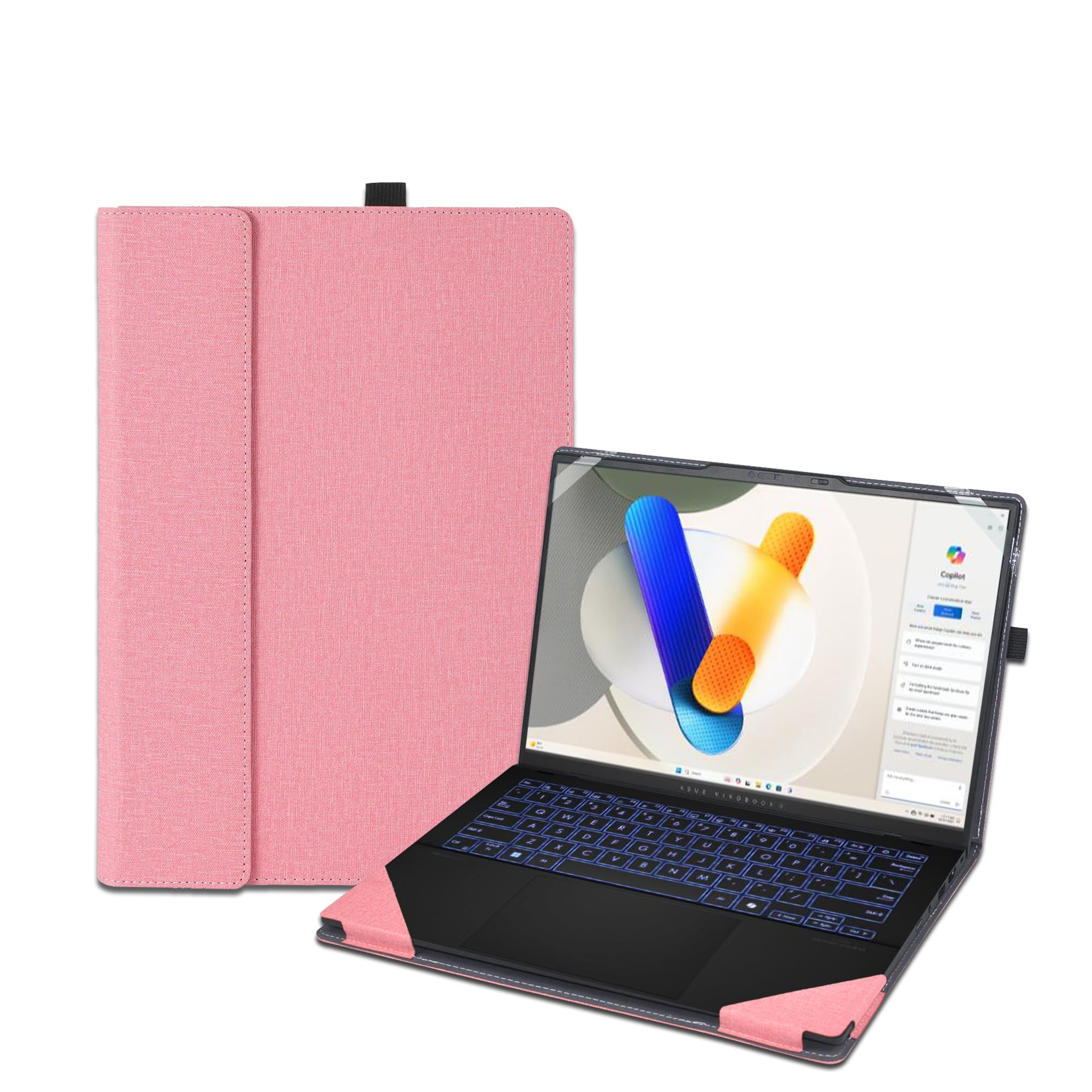 Uniq Case Vienna Protective RPET Fabric Laptop Sleeve 14 inch Peach