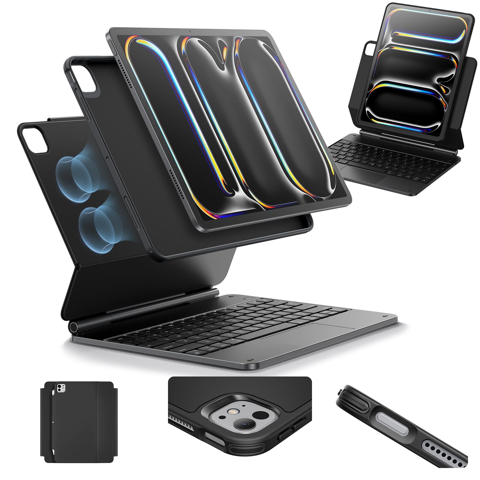 Uniq Moven iPad Pro 13 2024 Case Charcoal