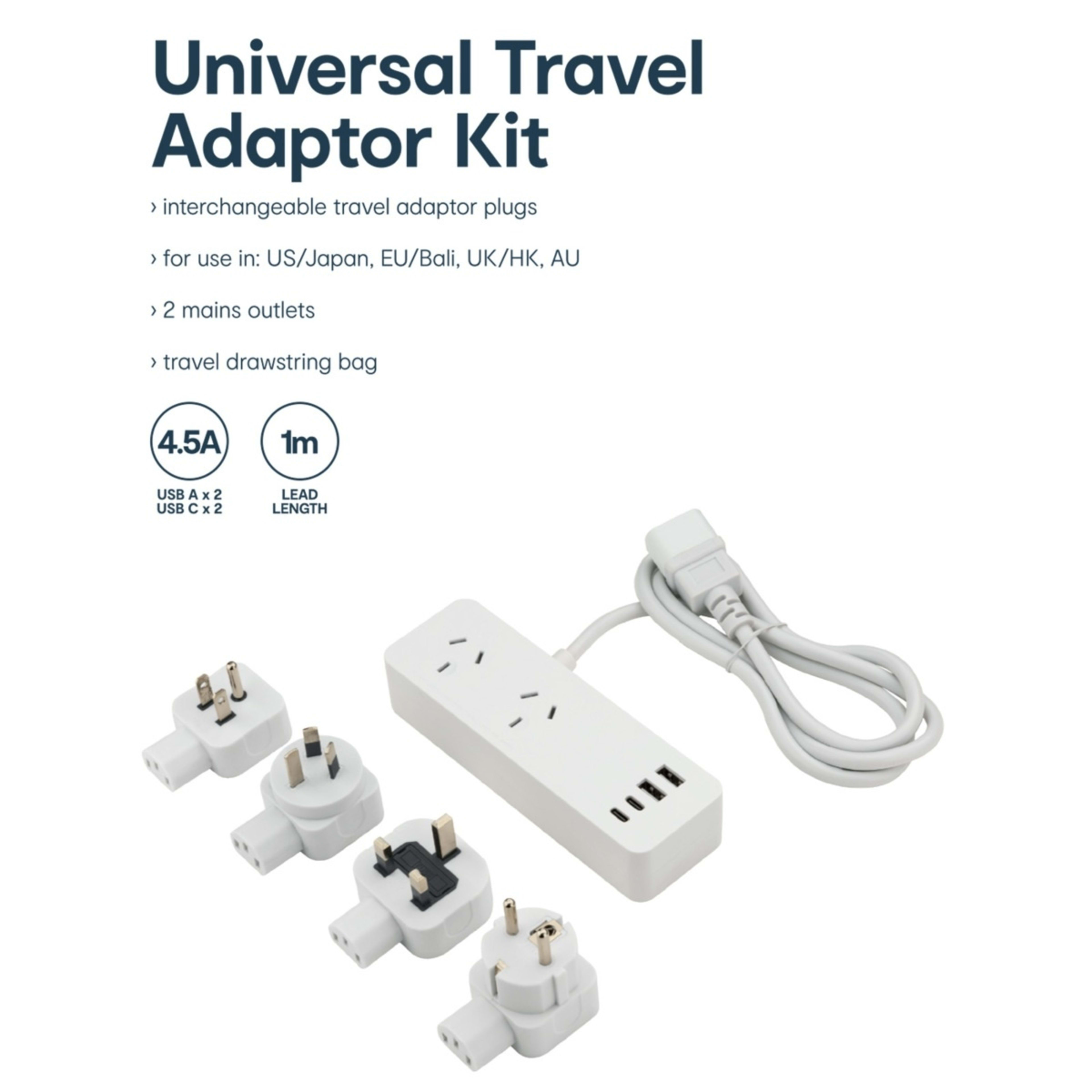 Why Travel 2 Universal Travel Adapter WC-3153