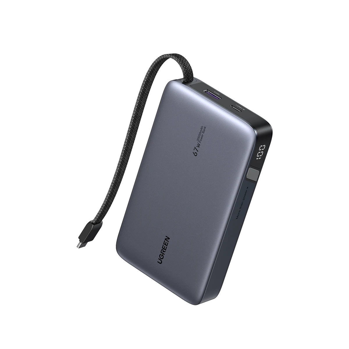 UGREEN 20000mAh 67W Power Bank with Built-in Type – C Cable