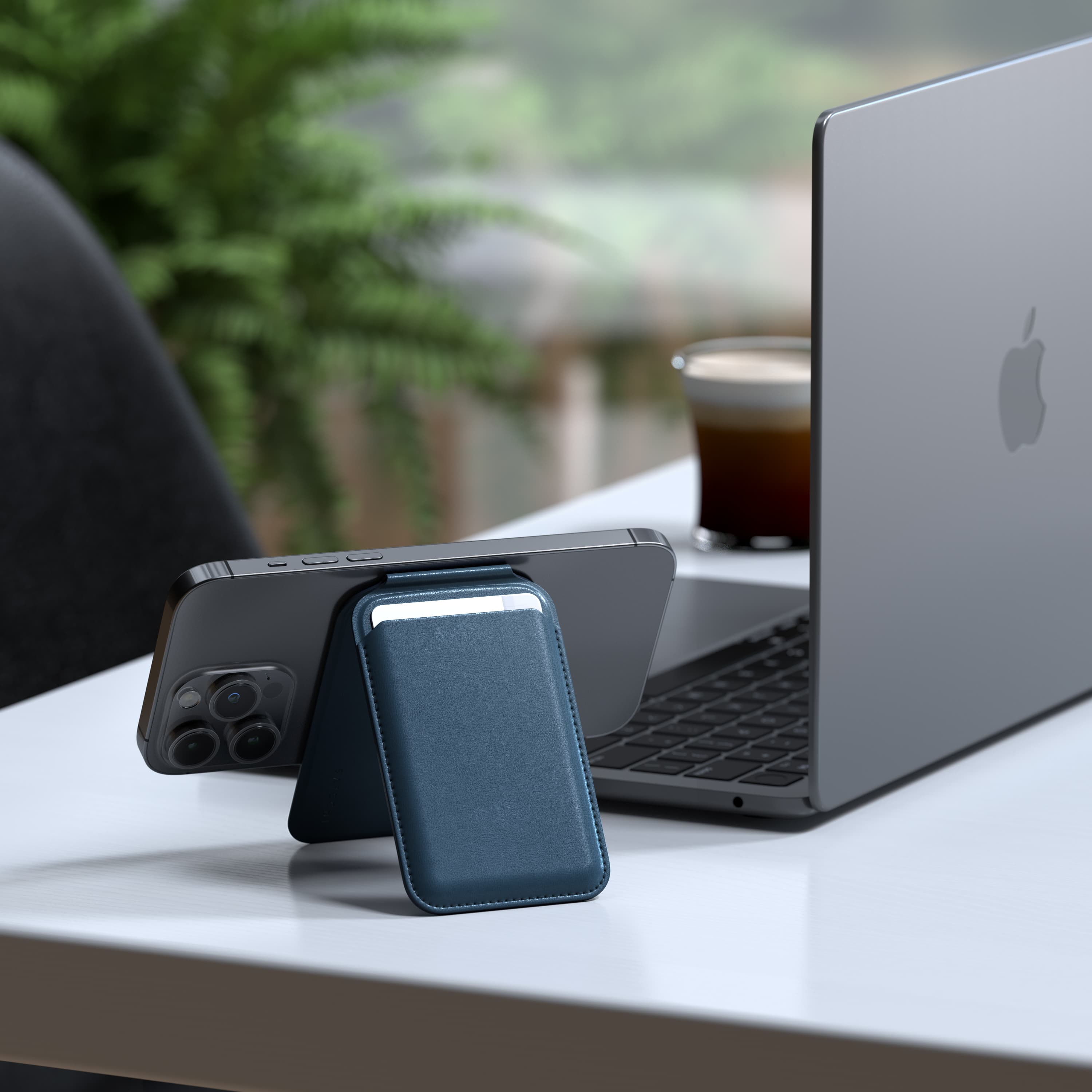 Hi-Shield MagSafe Wallet/Phone Stand Brown & Brown