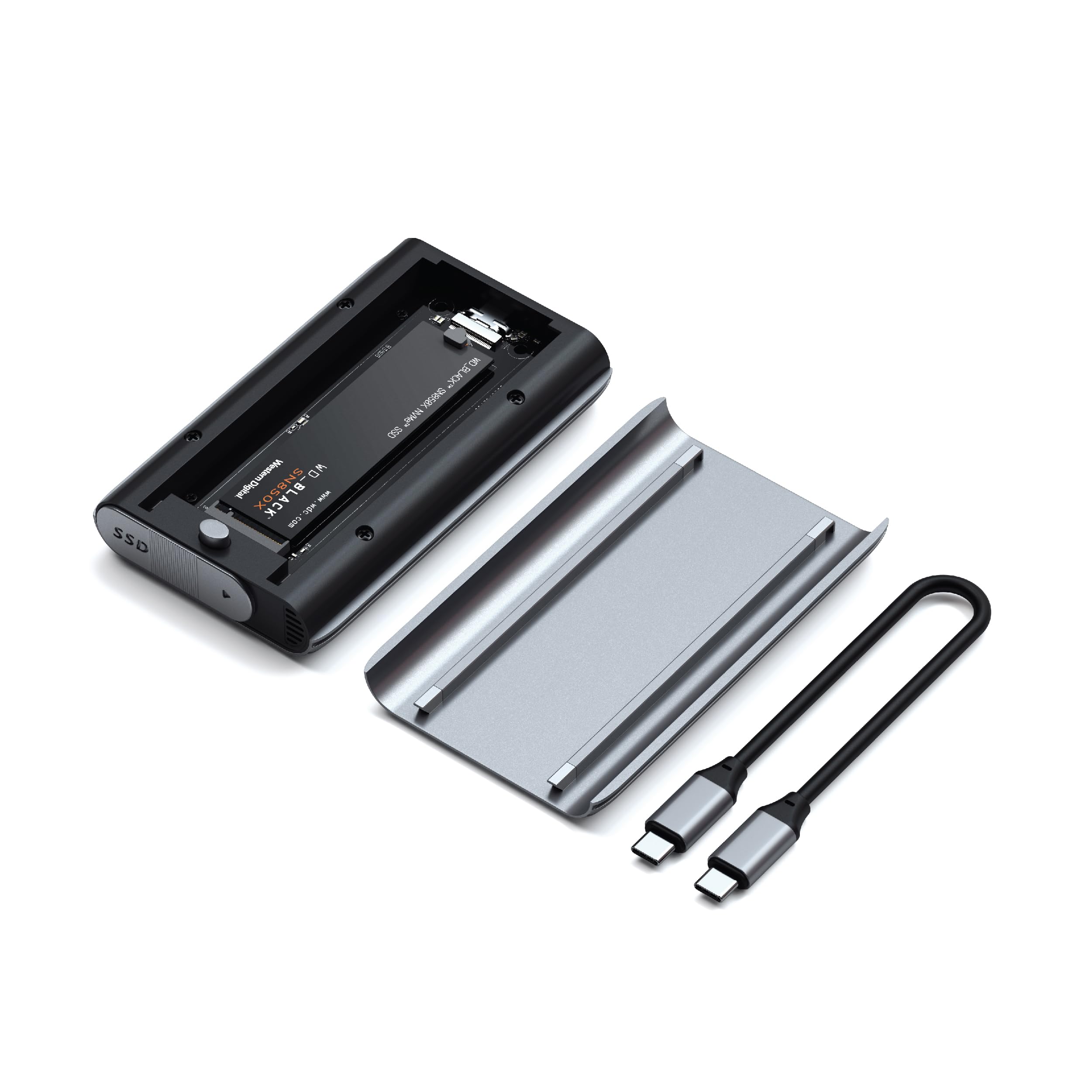HyperDrive Next Portable 40Gbps USB4 M.2 NVMe SSD Enclosure with up to for PS5 Windows 10 macOS 12.4 and Newer Water/Dust Resistant Fits 2230/2240/2260/2280mm