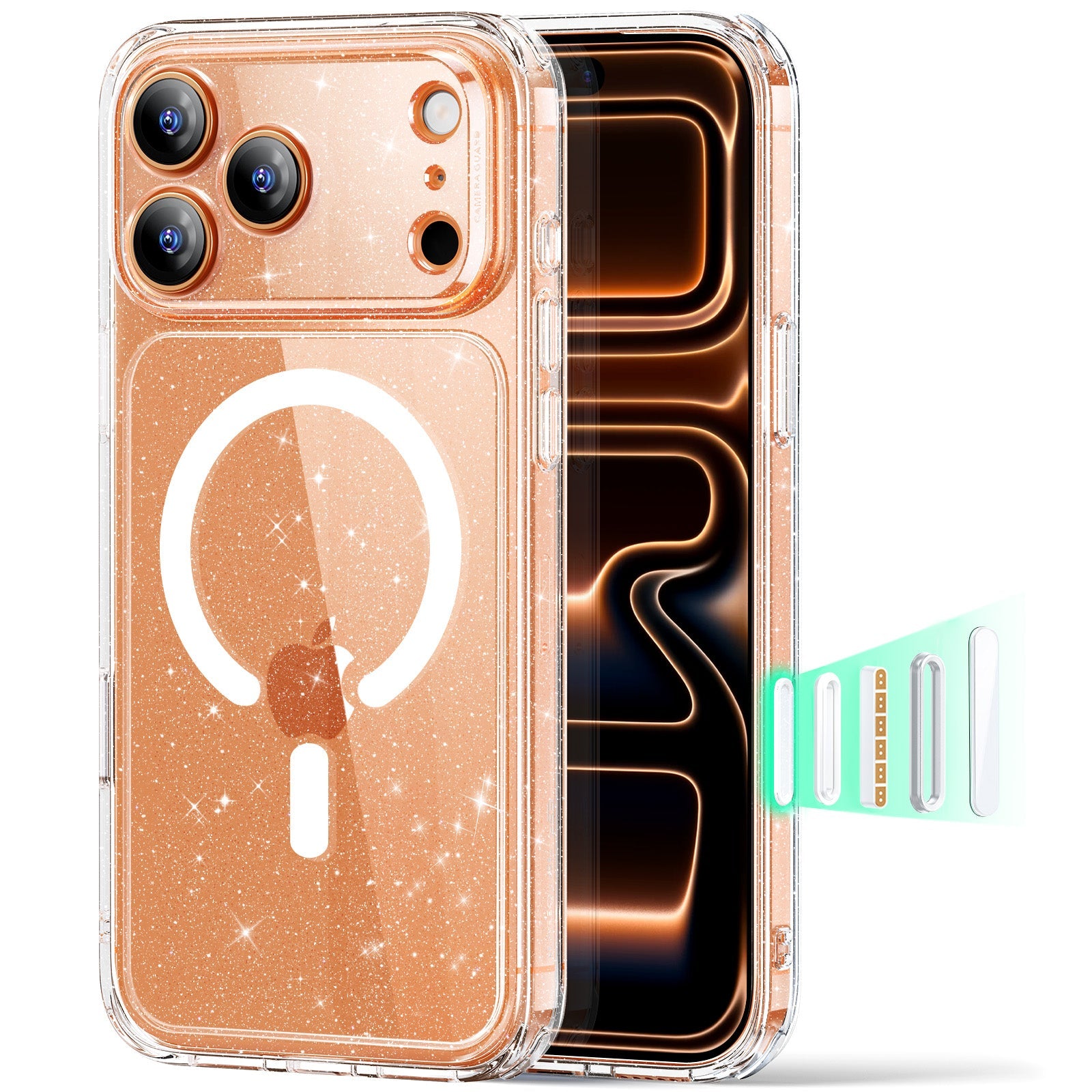 UNIQ iPhone 17 Air Case Clario MagSafe Telefoonhoesje voor Apple iPhone 17 Air Roze