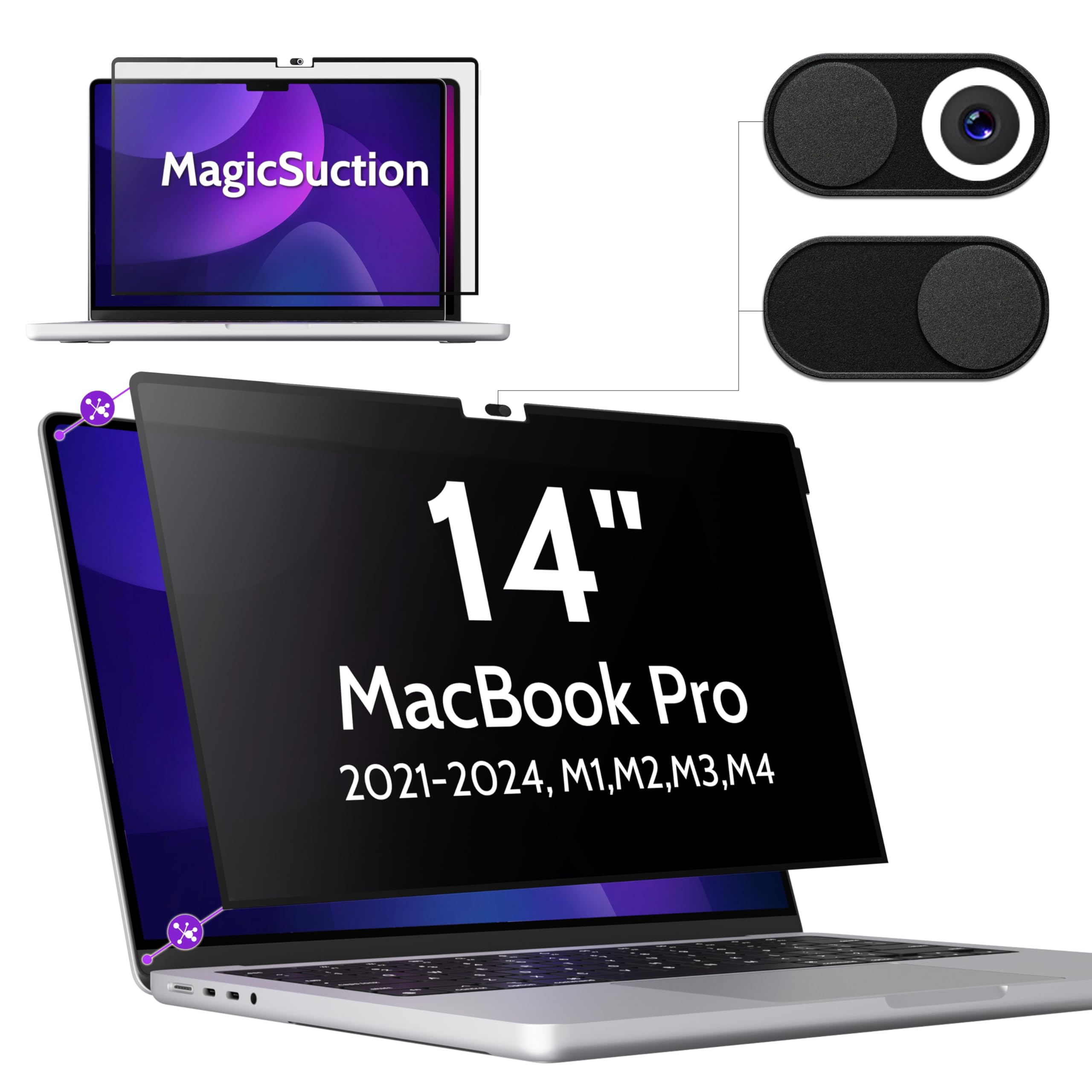 ຟີມກັນຮອຍນິ້ວມື Focus Anti-glare ສຳຫລັບ Apple MacBook Pro 14-inch