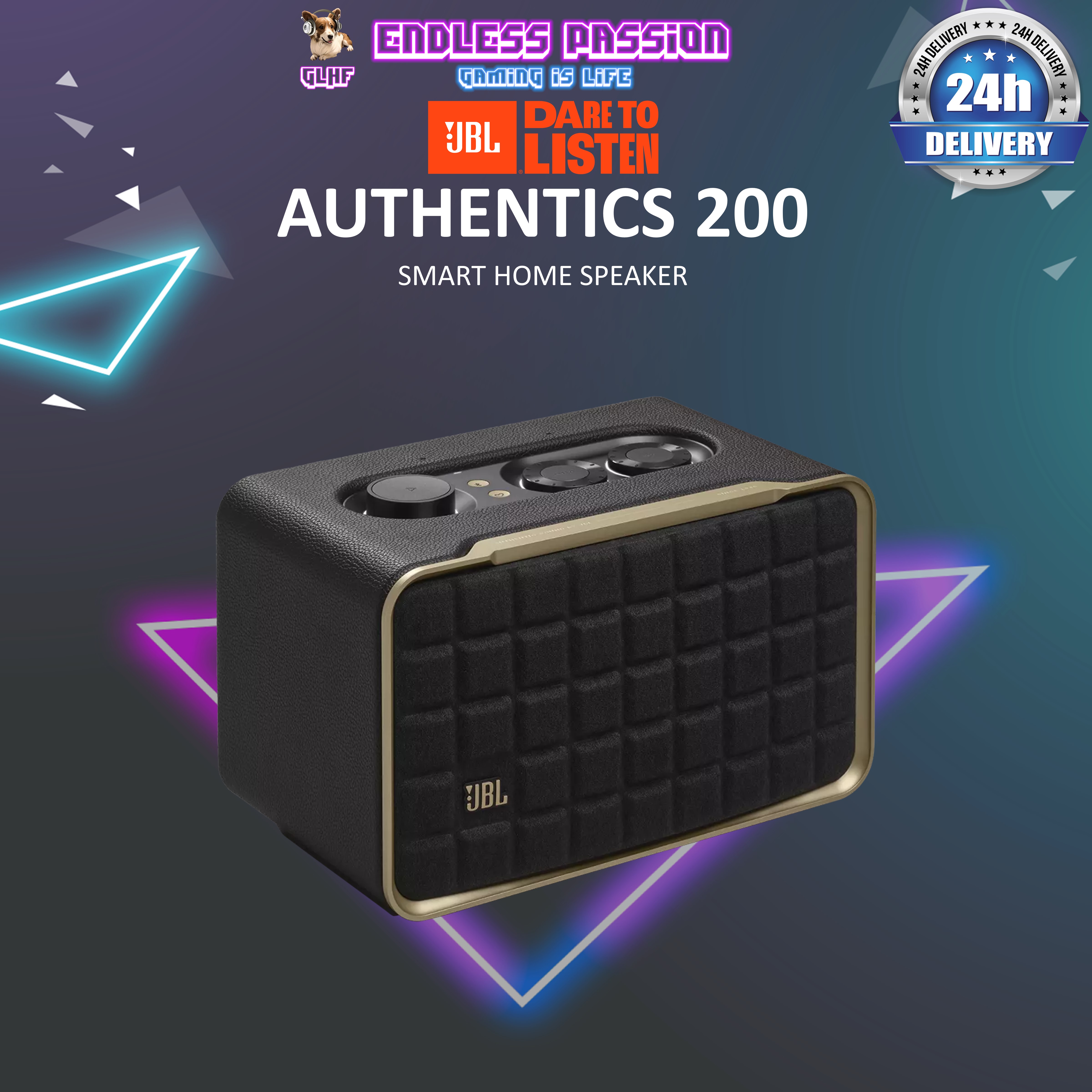 JBL Authentics 200 Portable Smart Home Speaker with Wifi Bluetooth And Voice Assistants