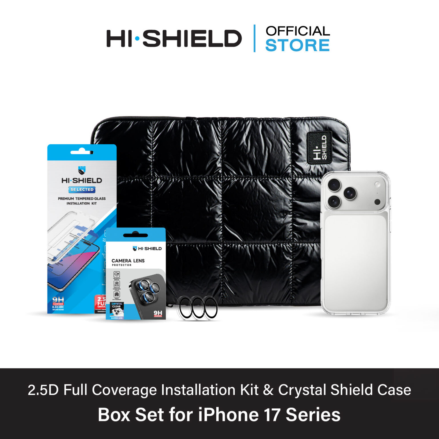 HI-SHIELD TG 9H Hardness 2.5D Full Coverage SELECTED – iPhone 15 Promax
