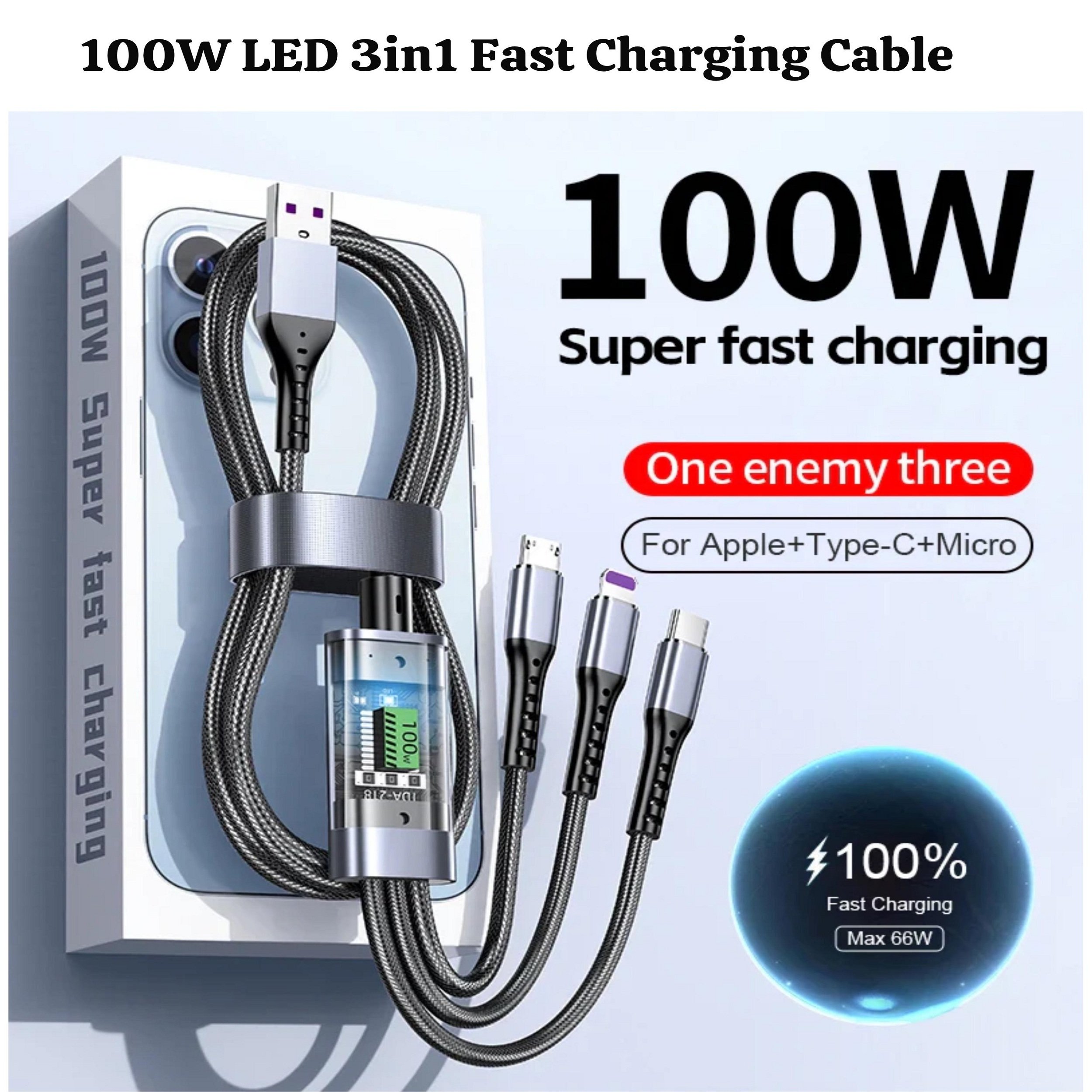 WHY Air ສາຍສາ C to C Cable 100W 1.2m UC-4251C