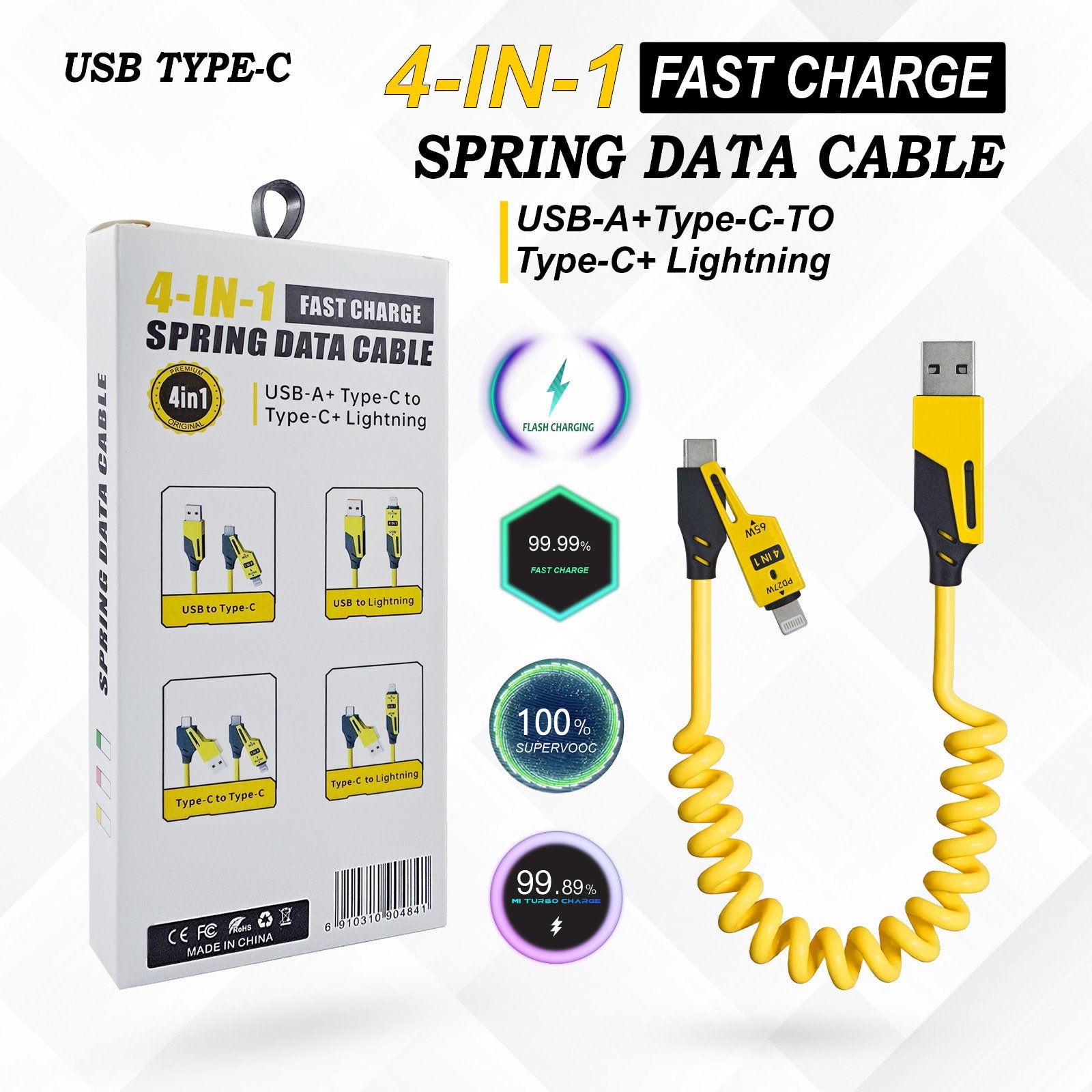 WHY Spring 4 in 1 65W Cable 1.5M UC-4213E