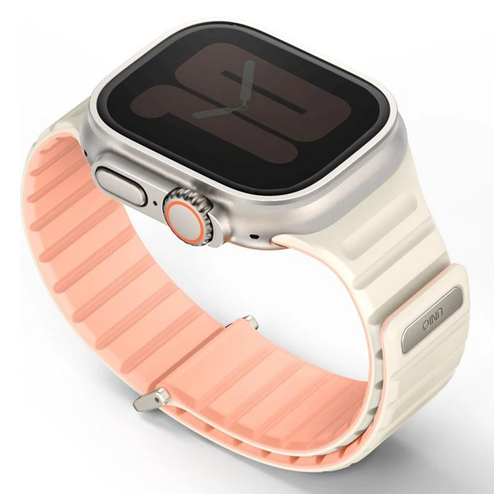 Uniq Strap Apple Watch Revix Reversible Magnetic 42/44/45/49 mm Crepe /Ivory